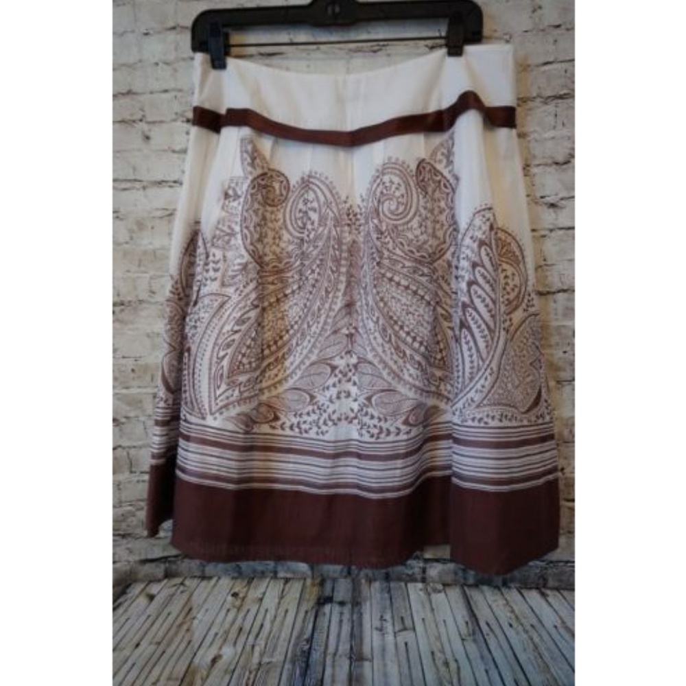 Pendleton A Line Silk Blend Skirt Petite